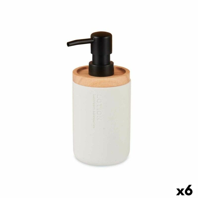 Dispenser di Sapone Berilo 91037 Bianco Legno Resina Plastica 9,5 x 18,5 x 7,8 cm (6 Unità) Dispenser di Sapone Berilo 91037 Bianco Legno Resina Plastica 9,5 x 18,5 x 7,8 cm (6 Unità)