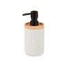 Dispenser di Sapone Berilo 91037 Bianco Legno Resina Plastica 9,5 x 18,5 x 7,8 cm (6 Unità)