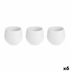 Set di Vasi Ibergarden ES0301221S3 Bianco Plastica 12 x 12 x 11 cm (6 Unità)