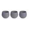 Set di Vasi Ibergarden ES0501102S3 Antracite Plastica 16,5 x 16,5 x 14,5 cm (4 Unità)