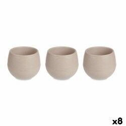 Set di Vasi Ibergarden ES0101214S3 Taupé Plastica 8 x 8 x 7 cm (8 Unità)