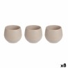 Set di Vasi Ibergarden ES0101214S3 Taupé Plastica 8 x 8 x 7 cm (8 Unità)