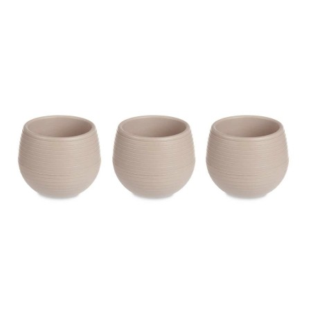 Set di Vasi Ibergarden ES0101214S3 Taupé Plastica 8 x 8 x 7 cm (8 Unità)