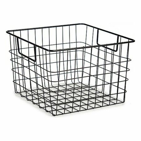 Cestino Multiuso Kinvara W7318 Nero Acciaio 29 x 19,5 x 32 cm Con manici (8 Unità)