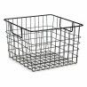 Cestino Multiuso Kinvara W7318 Nero Acciaio 29 x 19,5 x 32 cm Con manici (8 Unità)