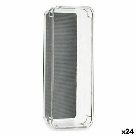 Contenitori per Cassetti Kinvara W623310 Grigio Plastica riciclata 9,3 x 4,5 x 23 cm (24 Unità)