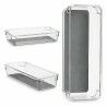 Contenitori per Cassetti Kinvara W623310 Grigio Plastica riciclata 9,3 x 4,5 x 23 cm (24 Unità)