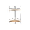 Scaffale ad Angolo DKD Home Decor Naturale Bambù Metallo cromato inossidabile 2 Mensole 19,5 x 19,5 x 36,5 cm