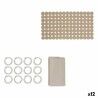 Set da Bagno Berilo CN-B6032A-BEIGE Beige PVC Polietilene EVA (12 Unità)