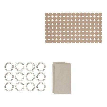 Set da Bagno Berilo CN-B6032A-BEIGE Beige PVC Polietilene EVA (12 Unità)