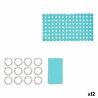 Set da Bagno Berilo CN-B6032A-BLUE Azzurro PVC Polietilene EVA (12 Unità)