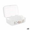 Scatola con scomparti Kinvara 02 1178 Trasparente Plastica 21,5 x 8 x 14,6 cm (12 Unità)