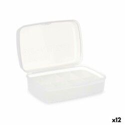 Scatola con scomparti Kinvara 02 1192 Bianco Trasparente Plastica 21,5 x 8,5 x 15 cm (12 Unità)