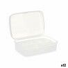 Scatola con scomparti Kinvara 02 1192 Bianco Trasparente Plastica 21,5 x 8,5 x 15 cm (12 Unità)