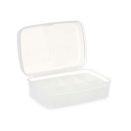Scatola con scomparti Kinvara 02 1192 Bianco Trasparente Plastica 21,5 x 8,5 x 15 cm (12 Unità)