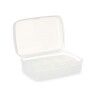 Scatola con scomparti Kinvara 02 1192 Bianco Trasparente Plastica 21,5 x 8,5 x 15 cm (12 Unità)