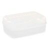 Scatola con scomparti Kinvara 02 1192 Bianco Trasparente Plastica 21,5 x 8,5 x 15 cm (12 Unità)