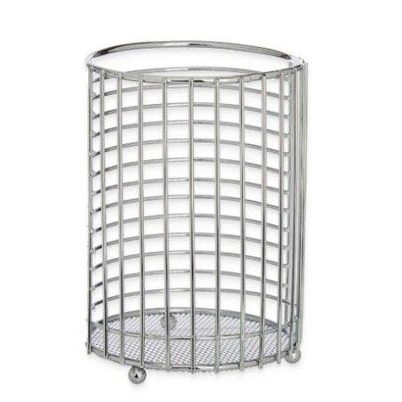 Contenitore per Utensili da Cucina Kinvara CN-W7728-2 CHROME Metallo 12 x 16 x 12 cm (6 Unità)