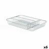 Vassoio Portaposate Kinvara CN-W7267-1 CHROME Argentato Argento Metallo 26 x 4,5 x 35,5 cm (6 Unità)