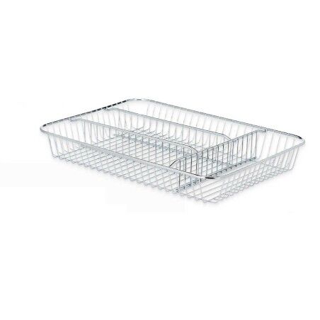 Vassoio Portaposate Kinvara CN-W7267-1 CHROME Argentato Argento Metallo 26 x 4,5 x 35,5 cm (6 Unità)