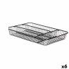 Vassoio Portaposate Kinvara W7267-1 Nero Metallo 26 x 4,7 x 35,5 cm (6 Unità)