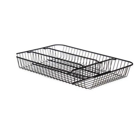 Vassoio Portaposate Kinvara W7267-1 Nero Metallo 26 x 4,7 x 35,5 cm (6 Unità)