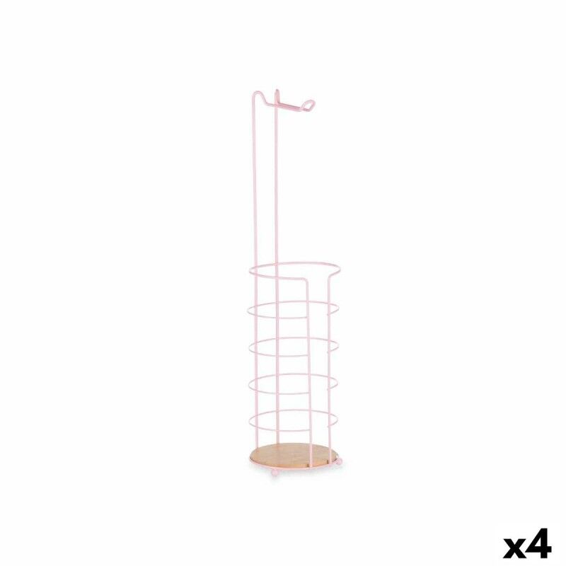 Portarotolo di Carta Igienica Berilo W7276PB - 389 Rosa 16,5 x 63,5 x 16,5 cm (4 Unità)