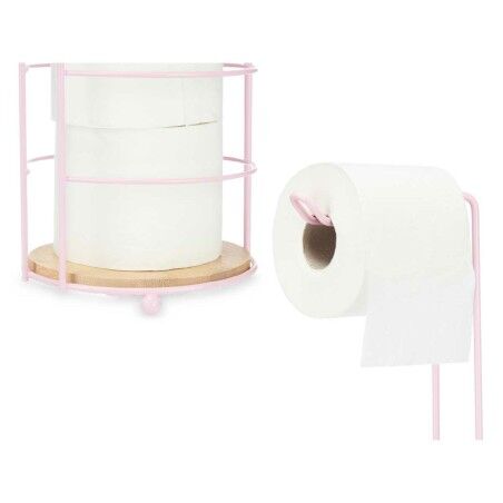 Portarotolo di Carta Igienica Berilo W7276PB - 389 Rosa 16,5 x 63,5 x 16,5 cm (4 Unità)