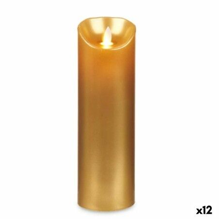 Candela LED Acorde L-Y8025-YBH-O Dorato 8 x 8 x 25 cm (12 Unità)