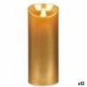 Candela LED Dorato 8 x 8 x 20 cm (12 Unità)