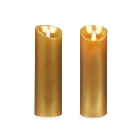 Candela LED Acorde L-Y8025-YBH-O Dorato 8 x 8 x 25 cm (12 Unità)