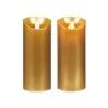 Candela LED Dorato 8 x 8 x 20 cm (12 Unità)