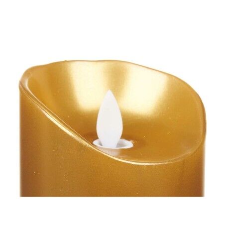 Candela LED Dorato 8 x 8 x 20 cm (12 Unità)