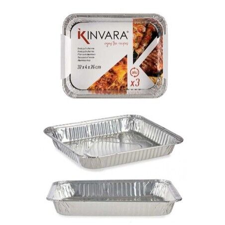 Set di Vassoi Kinvara 82262 12 Unità 3 Pezzi