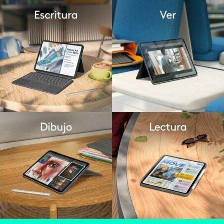 Custodia per Tablet e Tastiera Logitech 920-012772 Grafite QWERTY