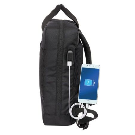 Zaino per Portatile Real Madrid C.F. Premium Nero 29 x 39 x 11 cm 13,3"