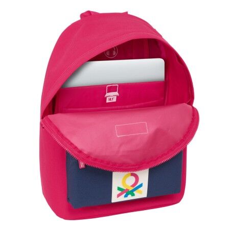 Zaino per Portatile Benetton benetton Ciliegia Blu Marino 31 x 41 x 16 cm