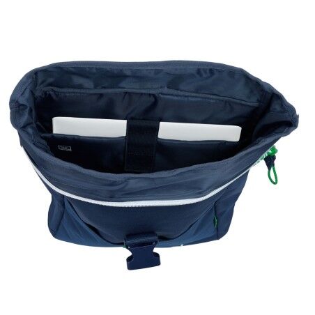 Zaino per Portatile Benetton Green Blu Marino 28 x 42 x 13 cm