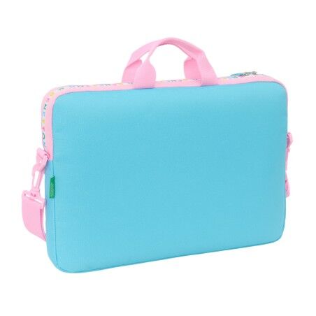 Valigetta per Portatile Benetton Unique Rosa Turchese 40 x 27 x 4 cm