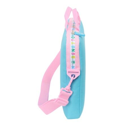 Valigetta per Portatile Benetton Unique Rosa Turchese 40 x 27 x 4 cm