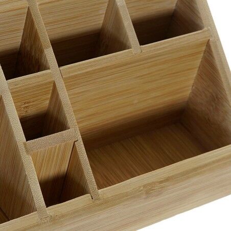 Contenitore per Sistemare Multiuso DKD Home Decor Scrivania Bambù (23 x 9 x 9.5 cm)