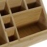 Contenitore per Sistemare Multiuso DKD Home Decor Scrivania Bambù (23 x 9 x 9.5 cm)