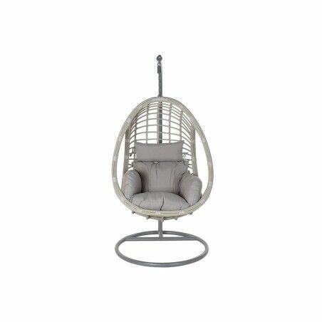 Sedia da giardino sospesa DKD Home Decor Grigio Multicolore Alluminio rattan sintetico 90 x 70 x 110 cm