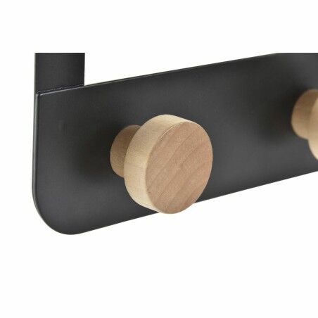 Appendiabiti per Porte DKD Home Decor (4 Grucce) Metallo Legno (35 x 2,5 x 20 cm)