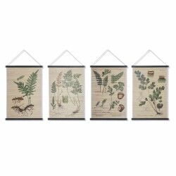 Tela DKD Home Decor Fiori 60 x 2 x 90 cm Cottage (4 Pezzi)