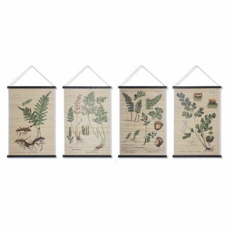 Tela DKD Home Decor Fiori 60 x 2 x 90 cm Cottage (4 Pezzi)