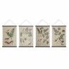 Tela DKD Home Decor Fiori 60 x 2 x 90 cm Cottage (4 Pezzi)