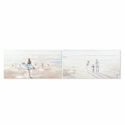 Quadro DKD Home Decor Spiaggia 120 x 3,7 x 60 cm (2 Unità)