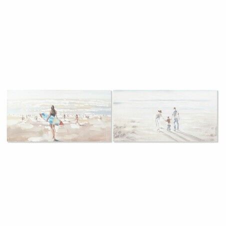 Quadro DKD Home Decor Spiaggia 120 x 3,7 x 60 cm (2 Unità)