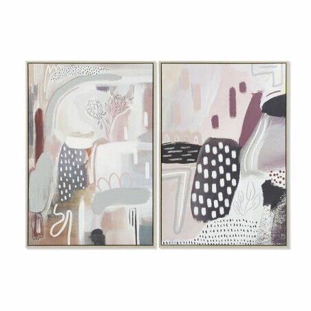Quadro DKD Home Decor 63 x 4,5 x 93 cm Astratto Città (2 Unità)